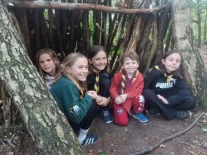 Cubs in their shelter